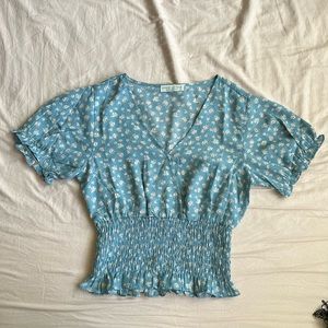 blue floral dress shirt